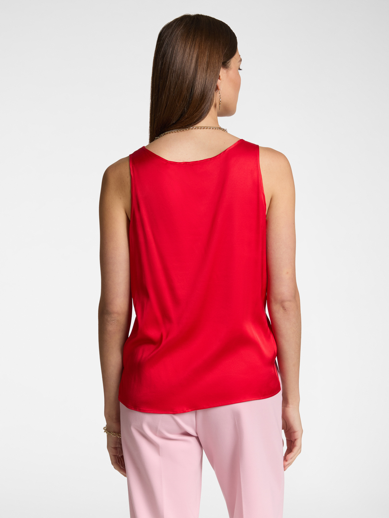Top V neck in viscosa stretch image number 1