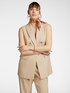 Blazer senza maniche in lino stretch image number 0