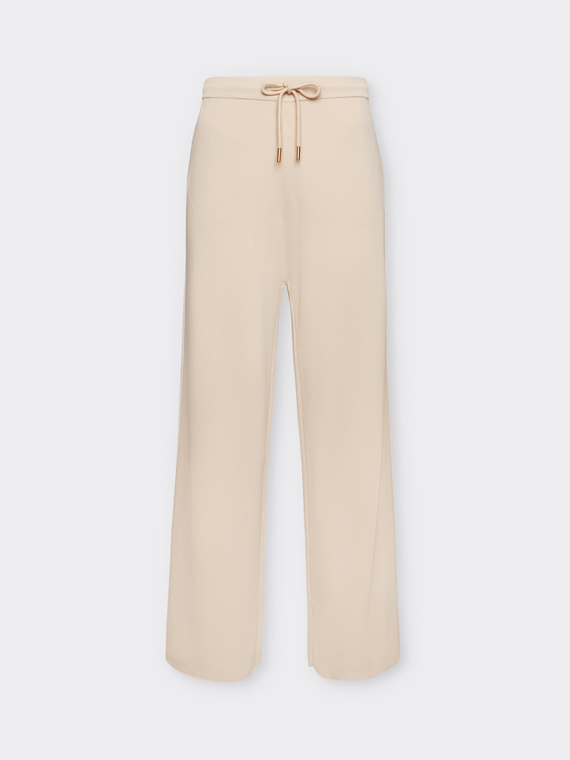Pantaloni in maglia con bordi a righe