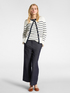 Cardigan girocollo a righe image number 2