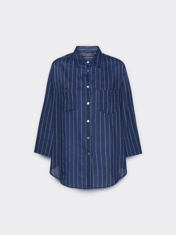 Camicia gessata con taschini