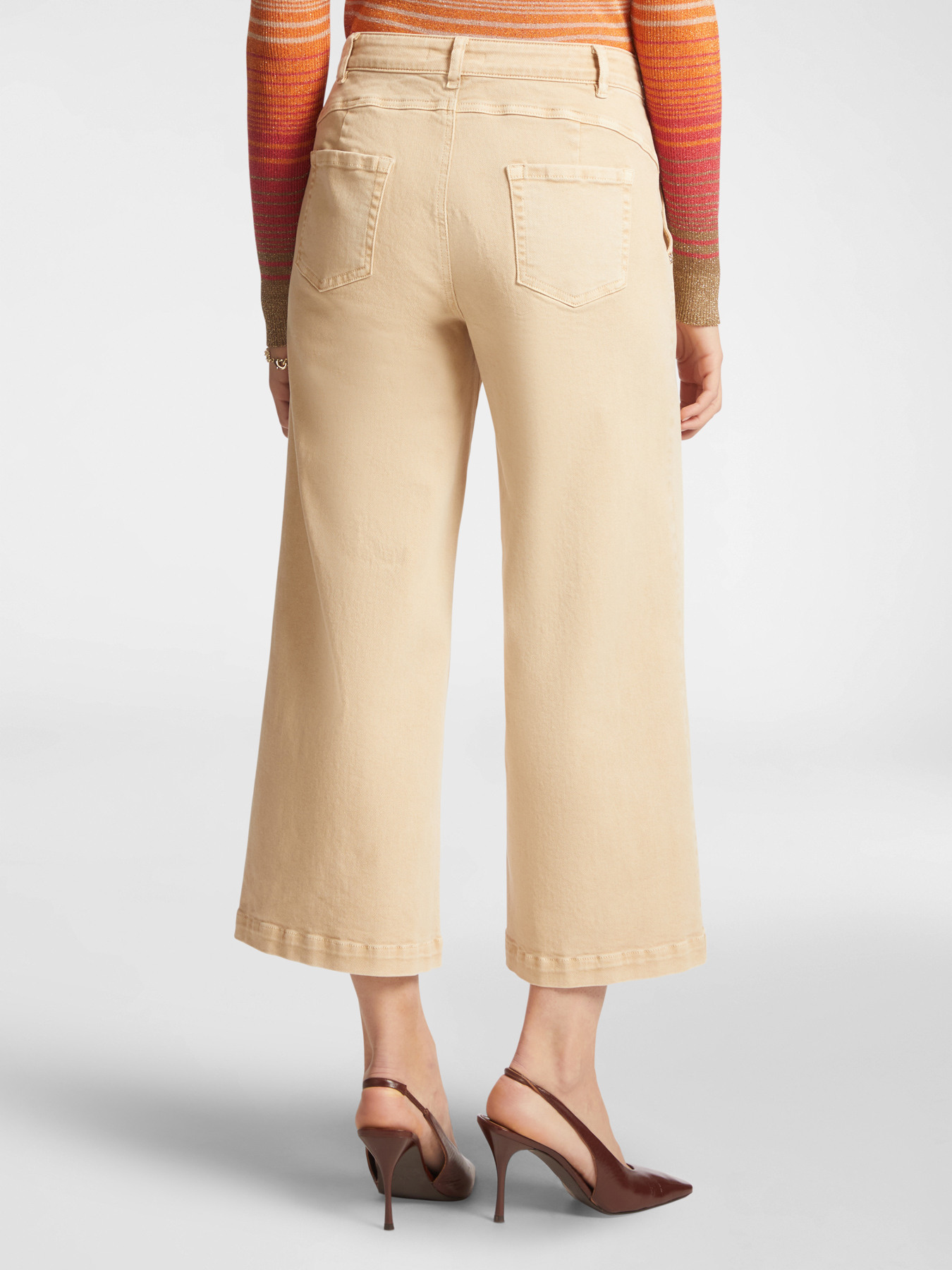 Pantaloni wide leg cropped image number 1