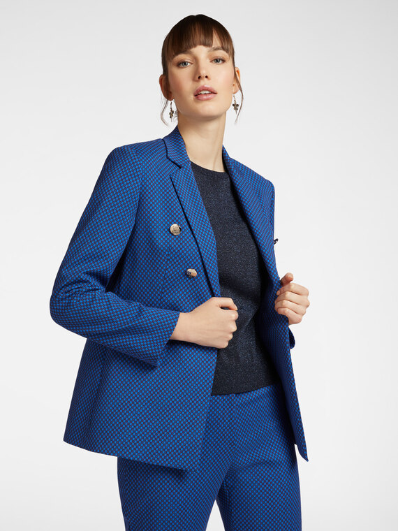 Blazer jacquard con bottoni