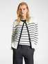 Cardigan girocollo a righe image number 0