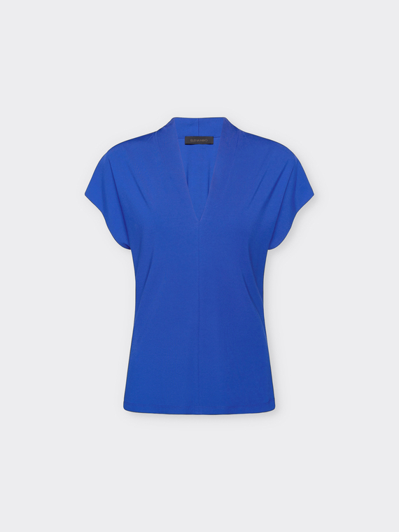 T-shirt con collo montante