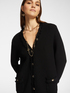 Cardigan lungo con frange e bottoni image number 3