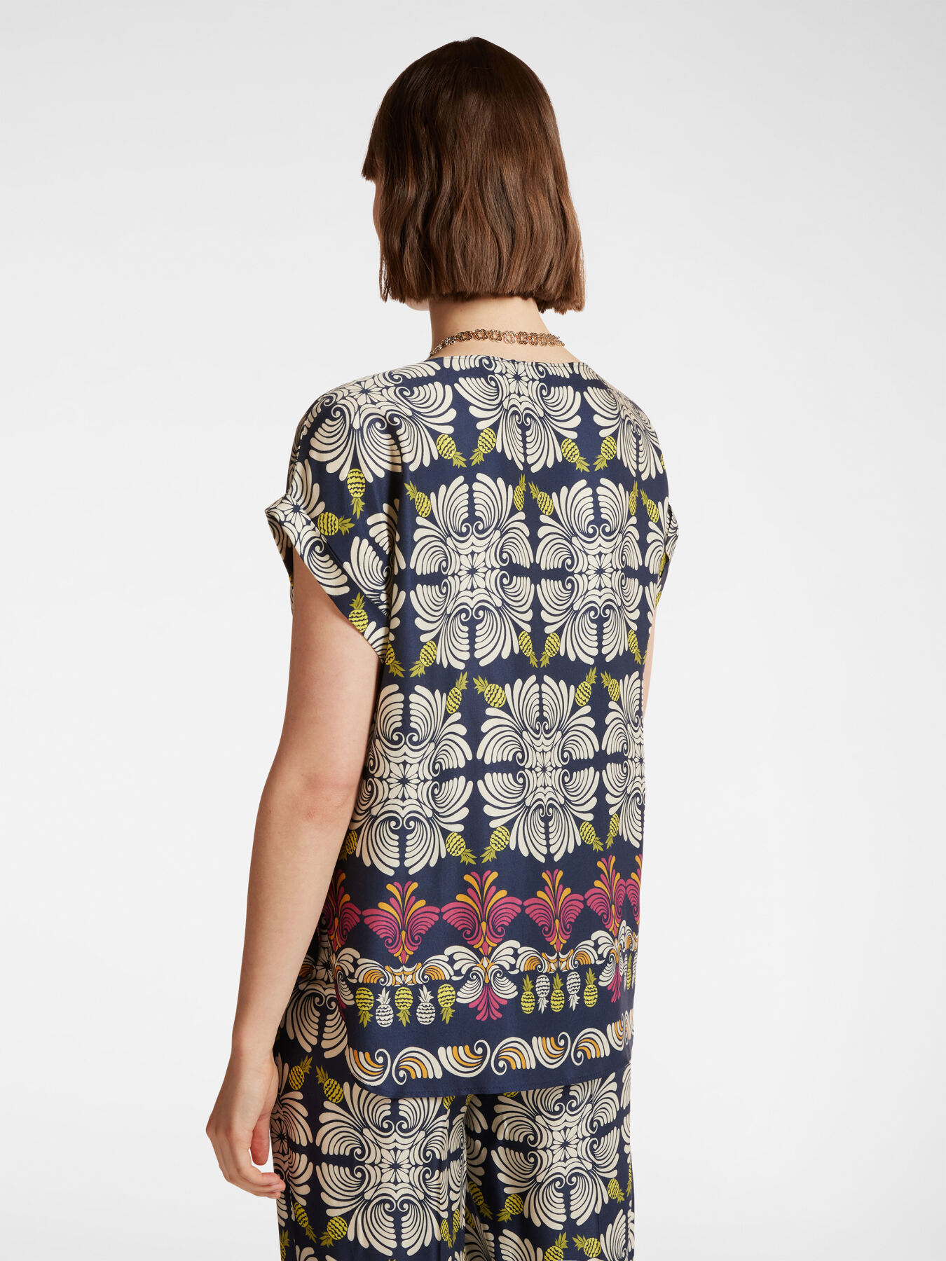 Blusa in viscosa stampata image number 1