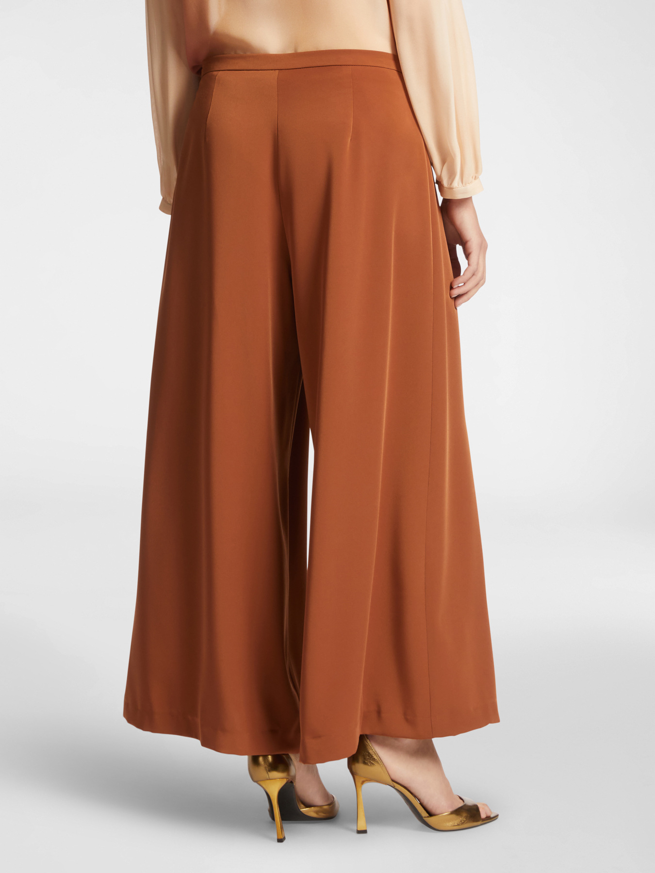 Pantaloni ampi cropped con pieghe image number 1