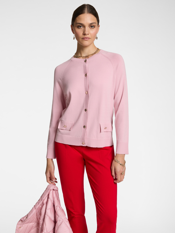 Cardigan corto con bottoni Monogram