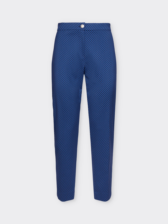 Pantaloni dritti in tessuto jacquard