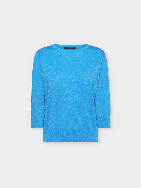 Maglia lurex con maniche a tre quarti