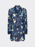 Blusa floreale con fusciacca al collo image number 4