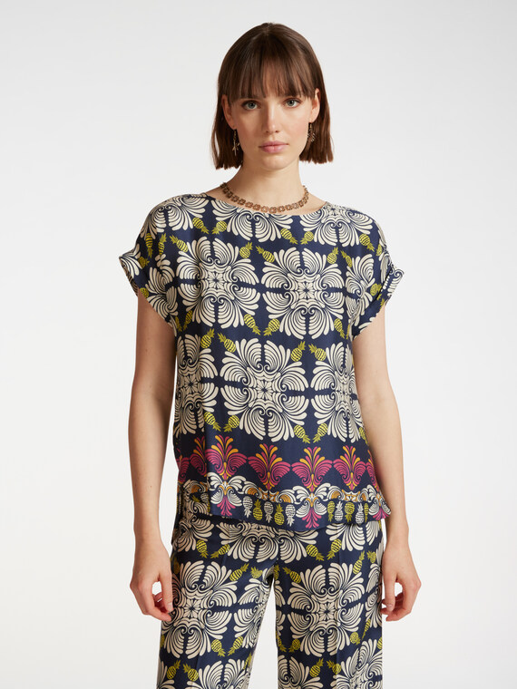 Blusa in viscosa stampata