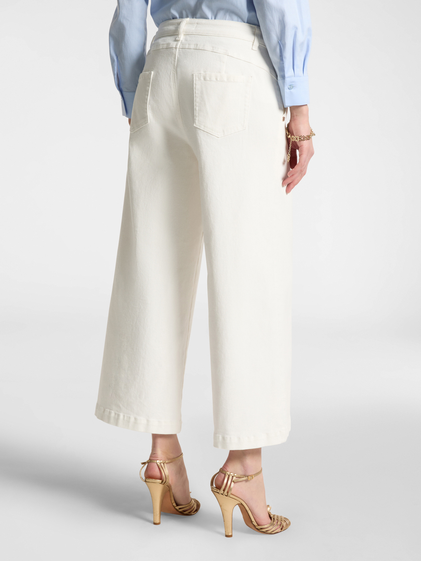 Pantaloni wide leg cropped image number 1