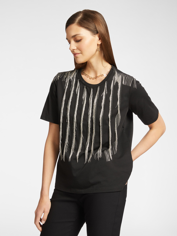 T-shirt con frange