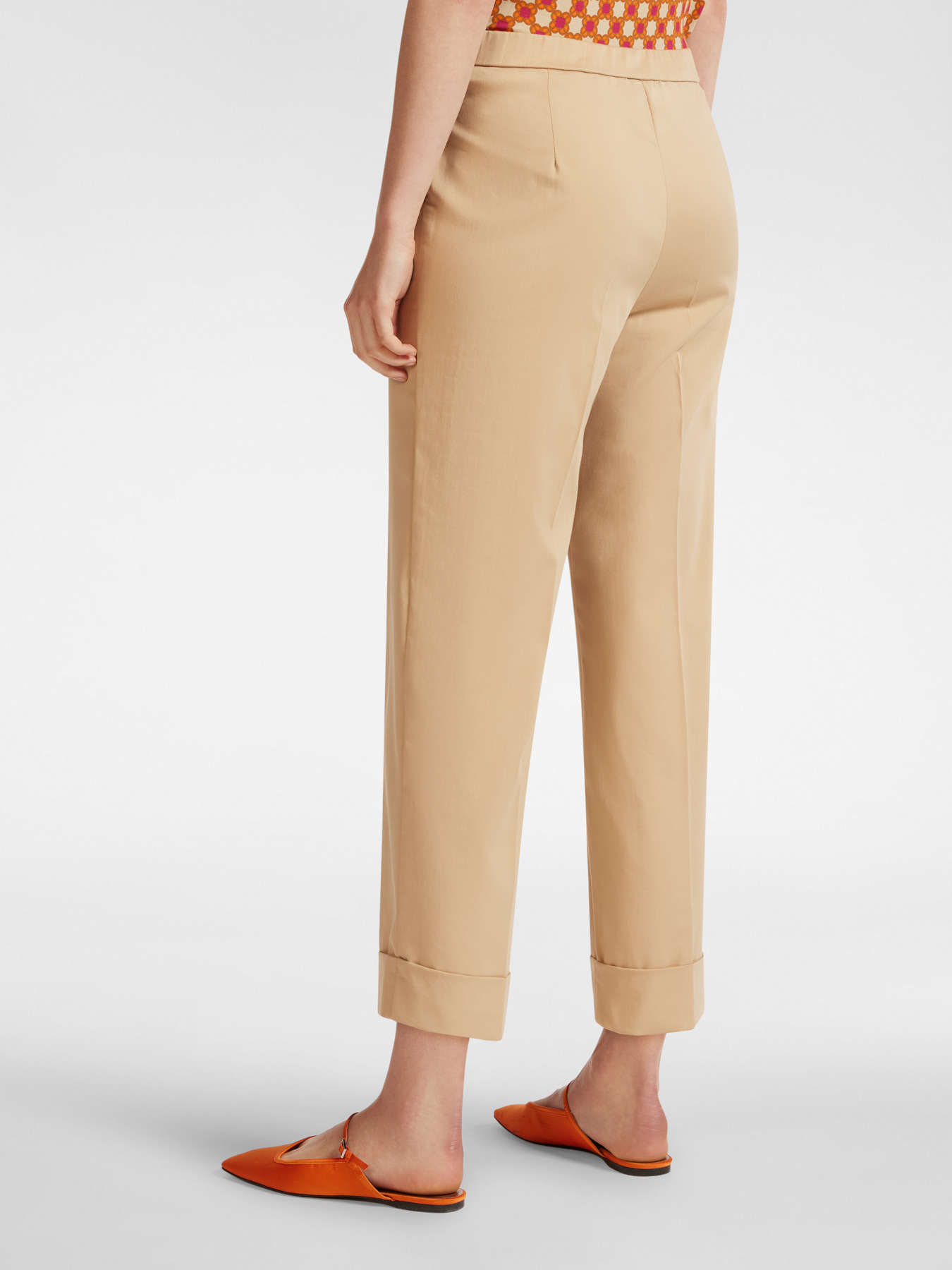 Pantaloni cropped con risvolto image number 1