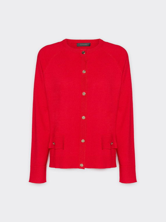 Cardigan corto con bottoni Monogram