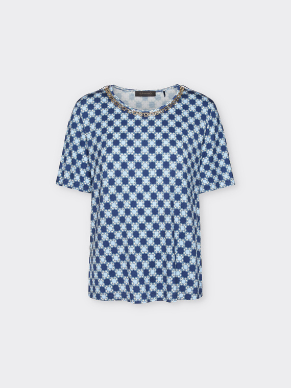 T-shirt Monogram con collana