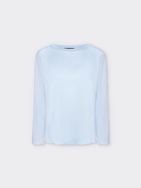 T-shirt in due tessuti