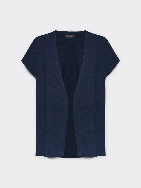 Gilet lungo con maniche corte