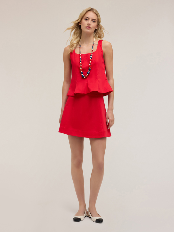 Top péplum en coton