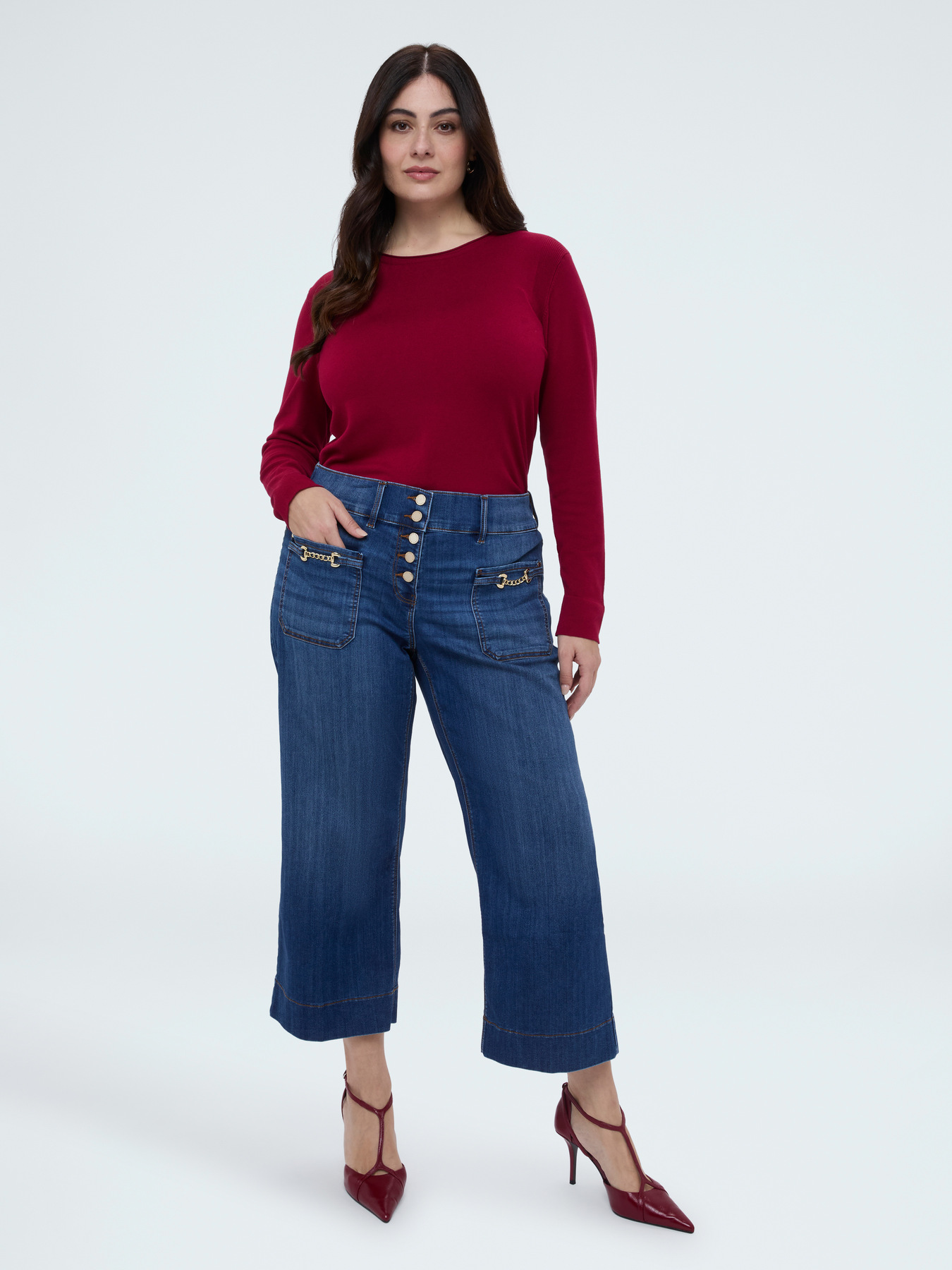 Maglia girocollo in misto viscosa image number 3