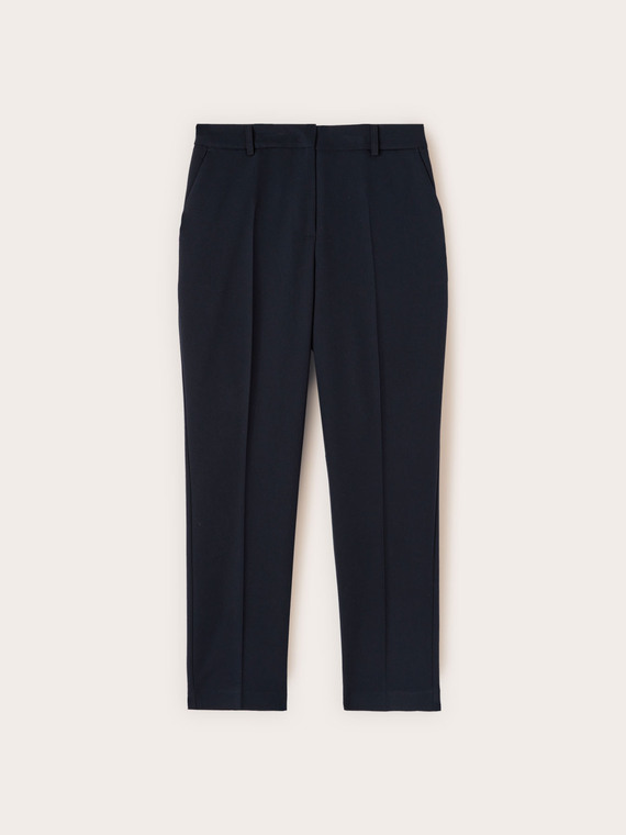 Regular fit polyviscose trousers