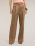 Pantalon large à plis en lin de viscose image number 2