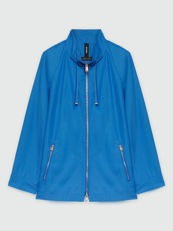 Light parka with zip fastener