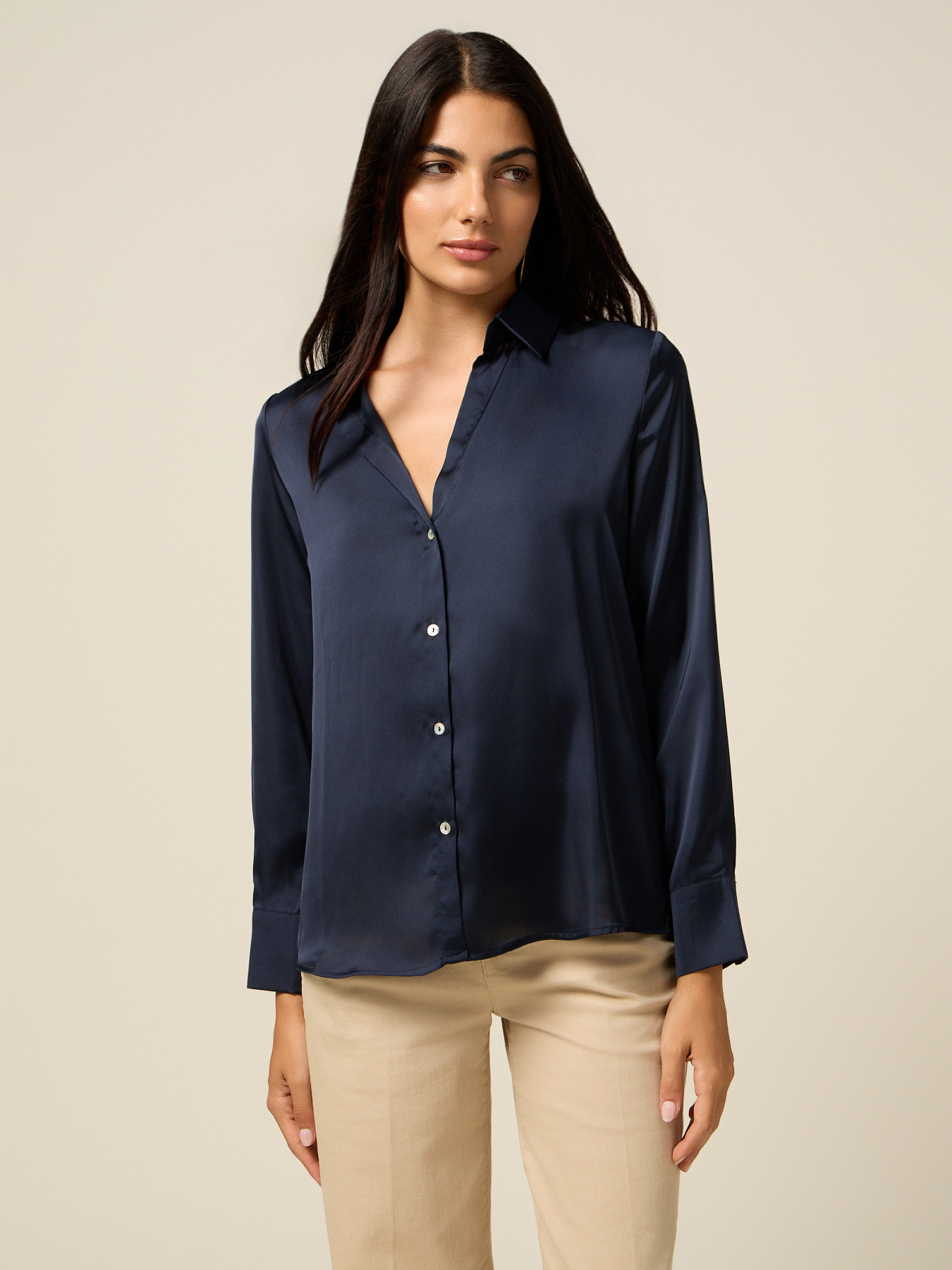 Satin shirt image number 0