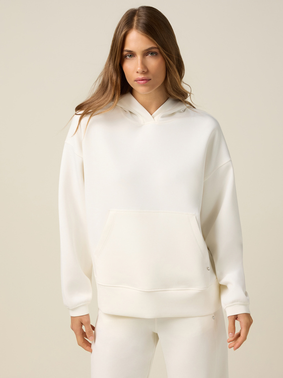 Felpa soft touch con cappuccio