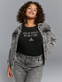 T-shirt en jersey avec inscription amusante image number 4