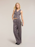 Palazzo-Hose aus Viskose-Twill mit Blumendruck image number 0