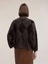 Rollkragenpullover aus Chenille mit Argyle-Muster image number 1