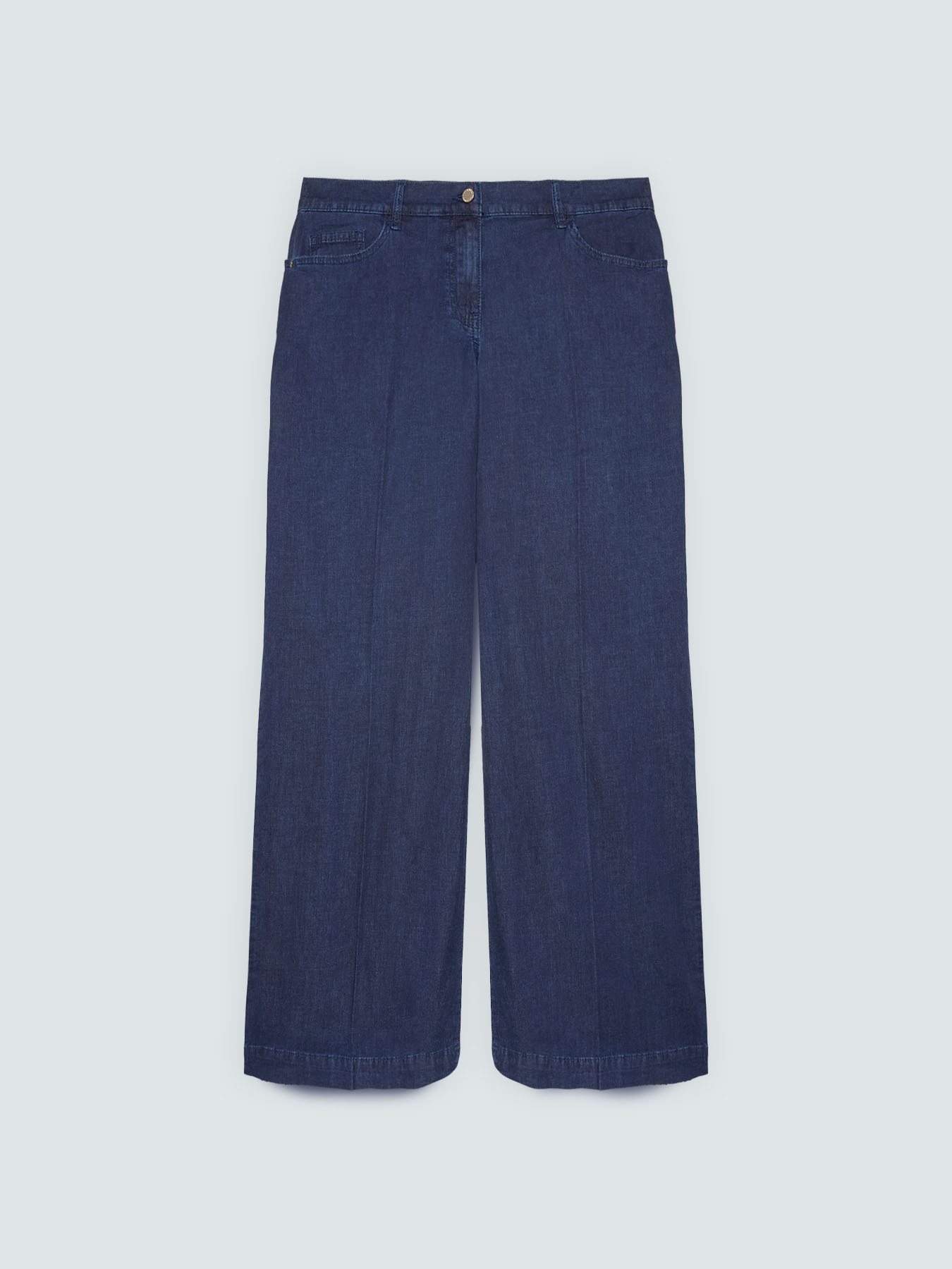 Jeans Wide Leg in Navy-Blau-Waschung image number 4