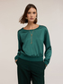 Crepe de chine blouse with boxy fit image number 2