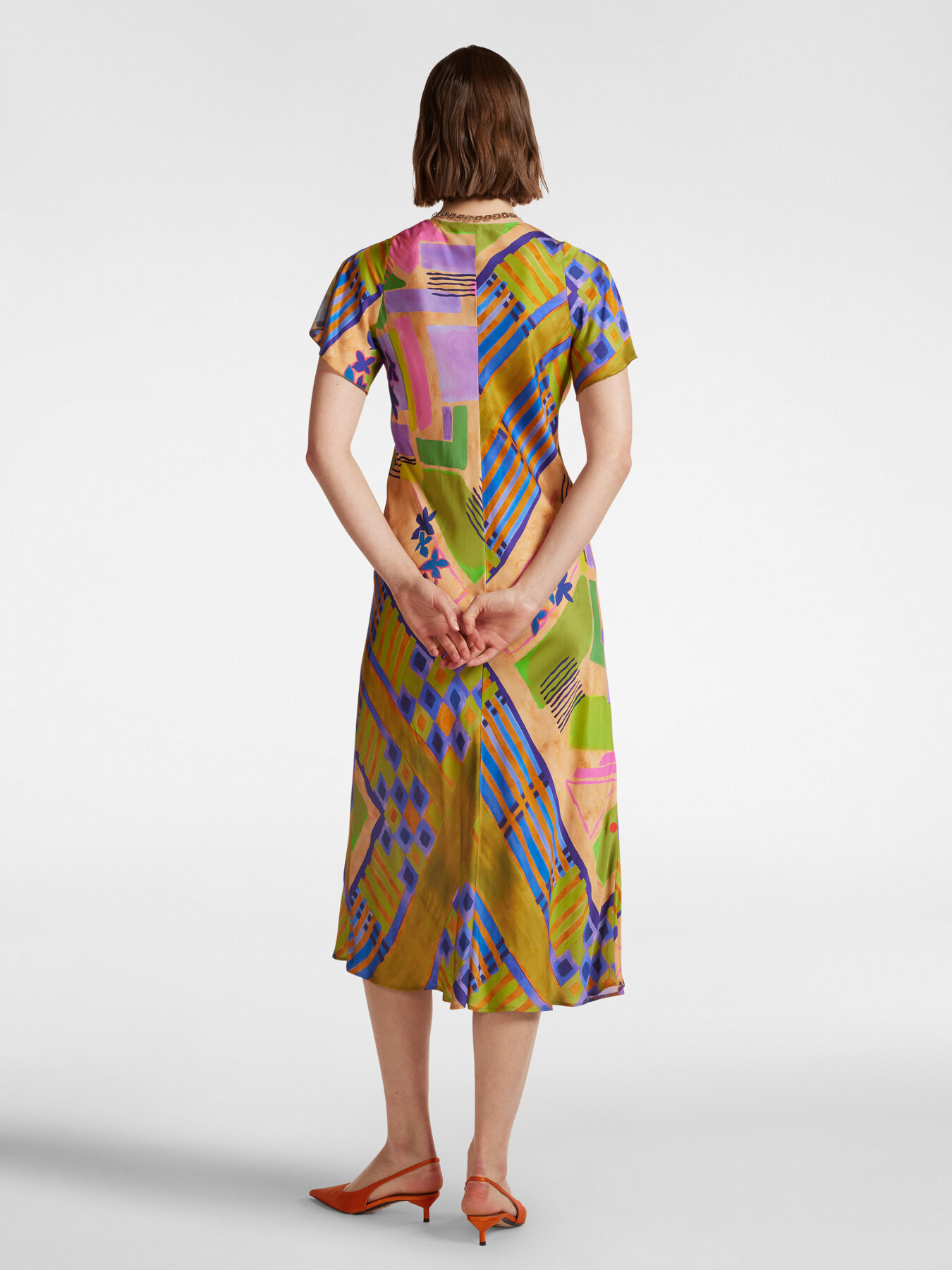 Printed midi dress image number 1