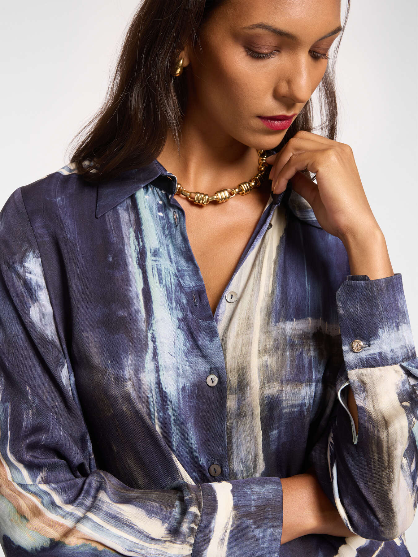 Camicia in viscosa stampata image number 3