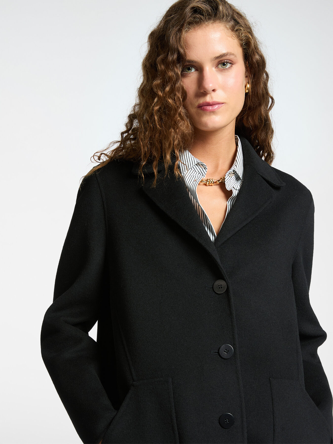 Manteau sur mesure en tissu double image number 3