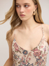 Satin top with print image number 3