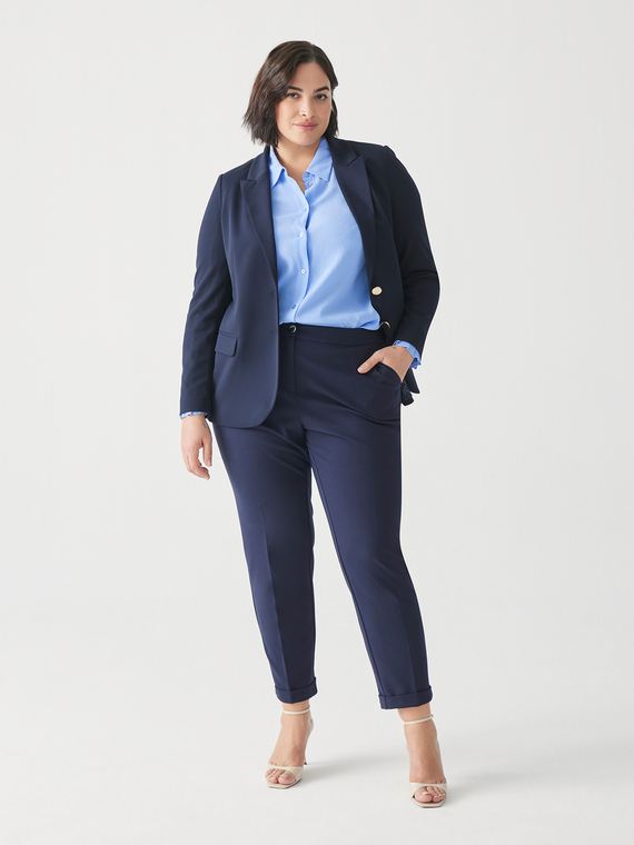 Blazer aus Scuba-Krepp