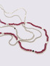 Mehrreihige Halskette mit Perlen und Kette image number 3