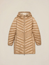 Lightweight midi down jacket with hood image number 4