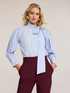Blusa in popeline di cotone con fiocco image number 2