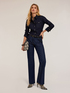 Flared jeans with embroidered stones image number 3