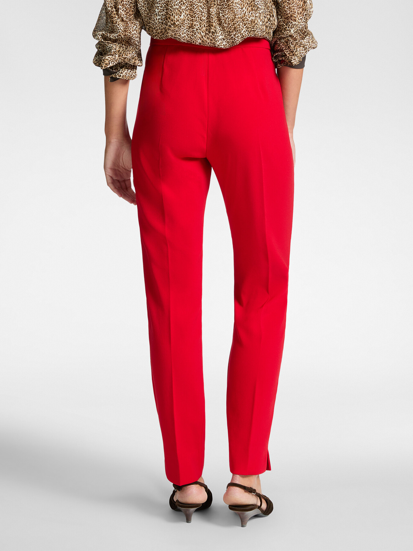 Slim-fit trousers in stretch fabric image number 1