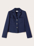 Cropped jacket with satin inserts image number 4
