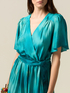 Long dress in patterned satin image number 2