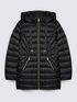 Long down jacket with detachable hood image number 4
