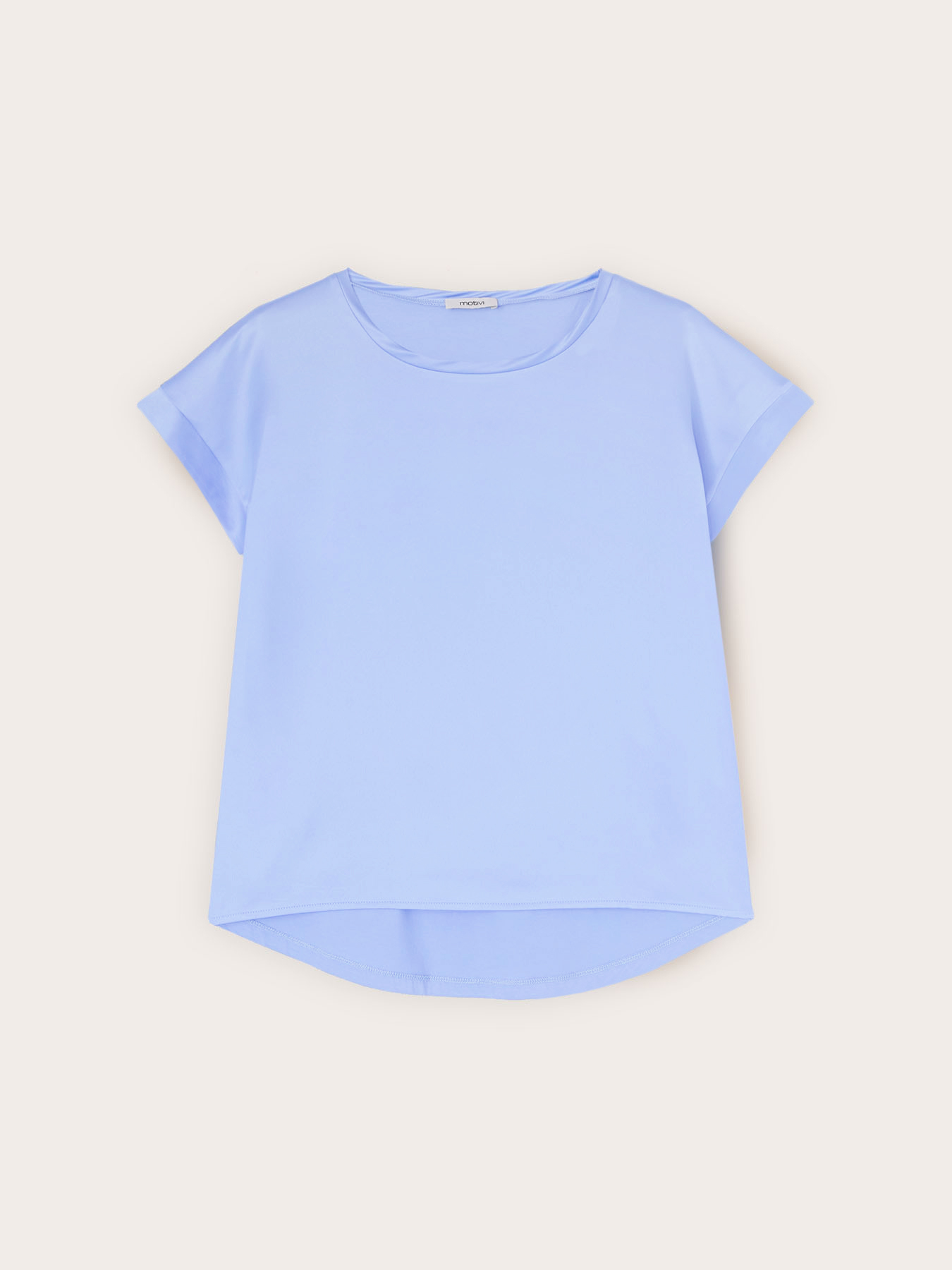 Tricou bimaterial din amestec de bumbac image number 3